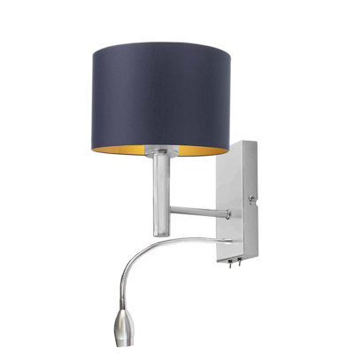 Schick Steel LED Armed Sconce