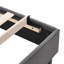  Structure de grand lit plateforme avec tête de lit tapissier réglable - lattes en bois robustes et pied de support central (capacité de 600 lb), cuir synthétique imperméable, assemblage facile (30 minutes) pour la chambre à coucher-1009934704-1009934701