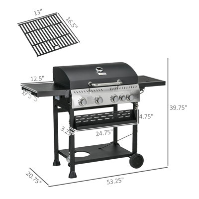 EvoNet Freestanding Grill with Side Burner