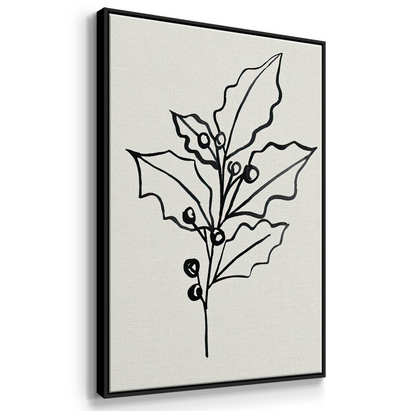 Toile tendue avec châssis Evergreen Ink II, Noir, H 37 po x l 25 po x P 1,5 po
