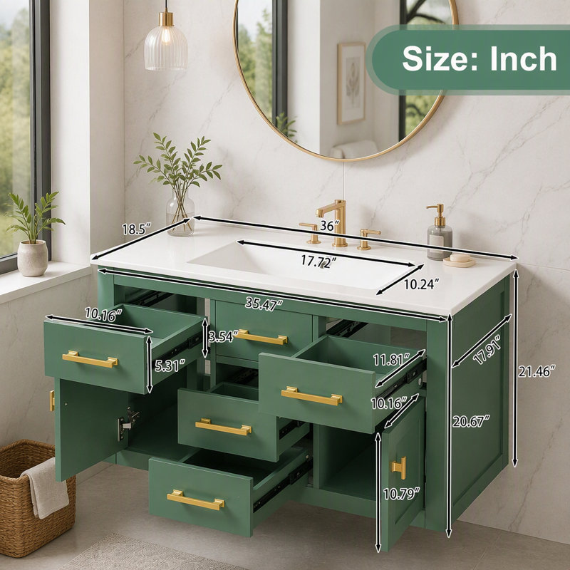 Free Standing Wall Mounted Single Double With MDF Top