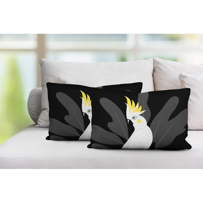 Coussin Bird, Noir