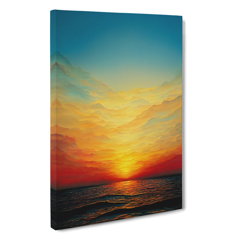 Royal Ocean Sunset - Wrapped Canvas, 50cm H x 35cm W x 3cm D