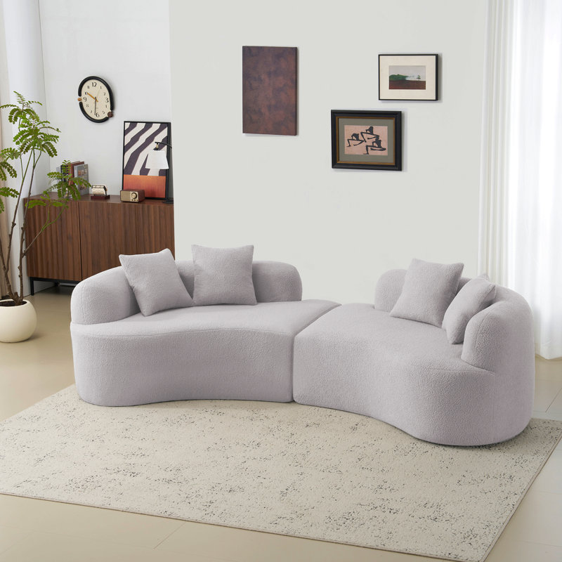 Canapé courbé 106,7 po, Gris