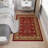 Homeline Non-Slip Rubberback Oriental Indoor Runner Rug, Dark Red-397911910