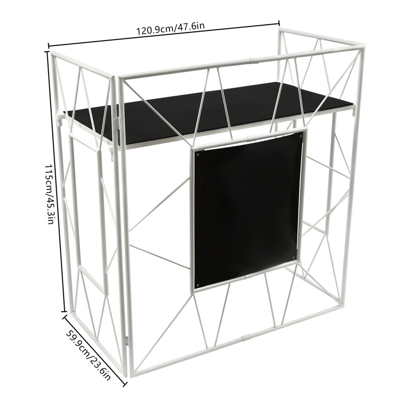 DJ Display Floorstanding Event Table, 45.3" H x 47.6" W x 23.6" D