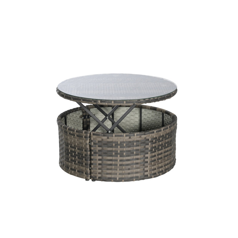 5 conversation de lit de jour de patio extérieur avec toit rétractable, coussins moelleux, parasol mobile pour la cour arrière, cadre de détente hydrofuge