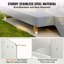 Base de poteau de 6 po x 6 po, support d'ancrage de poteau réglable en acier inoxydable de 1 pièce (5,9 x 5,5 po interne), base de poteau réglable pour support de balustrade de pavillon
