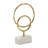 Aluminum Metal Sculpture with Abstract Rings Design in Glam Style - Contemporary Decorative Accent for Modern Spaces.-420388932