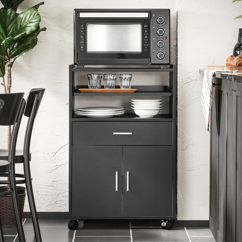 Langton 92cm Kitchen Pantry, Black