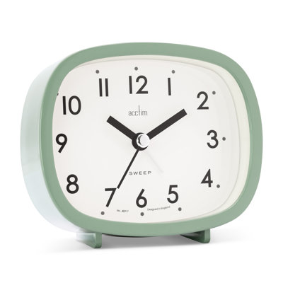 Acctim Hilda Analogue Alarm Clock Non Ticking Sweep Crescendo Alarm Backlight Contemporary