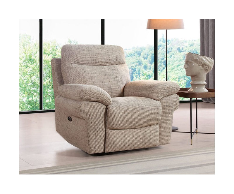 Casolo Fabric Electric Recliner Armchair, Caramel