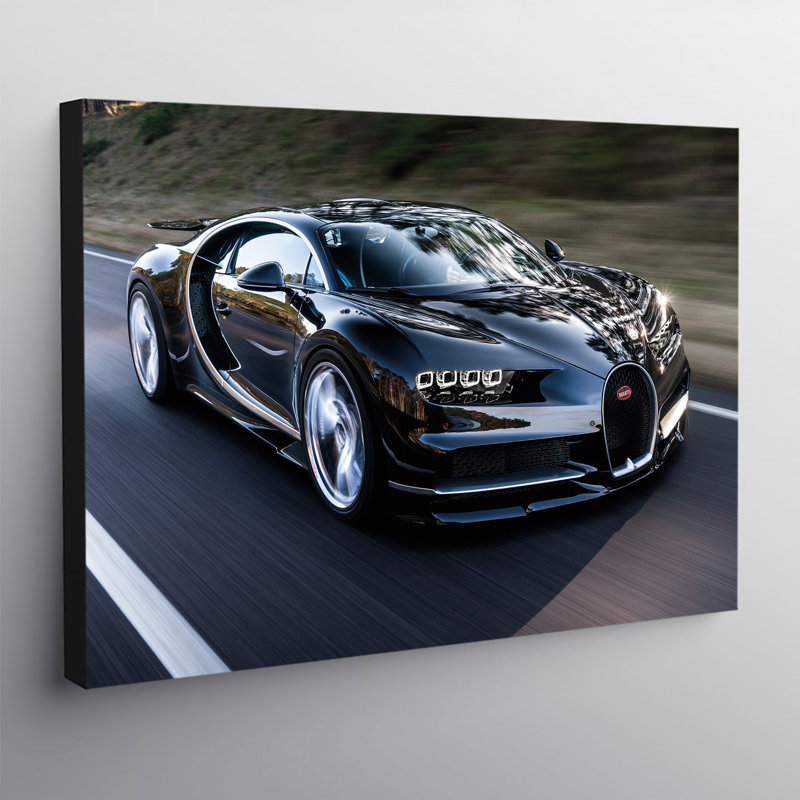 Bugatti Chiron Super Sports Car - Wrapped Canvas Print, 41cm H x 61cm W x 4cm D
