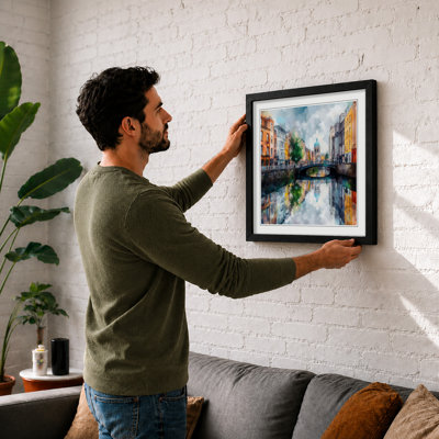 City Of Dublin Impressionism - Framed Print