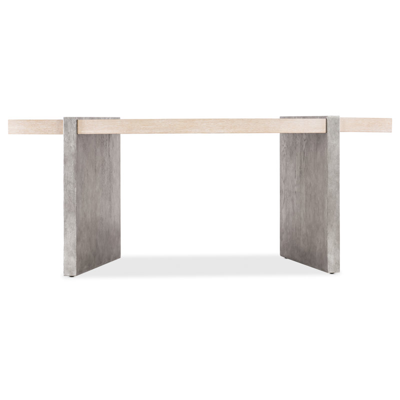 Light Brown Oak Veneer and Silver Home Office Desk