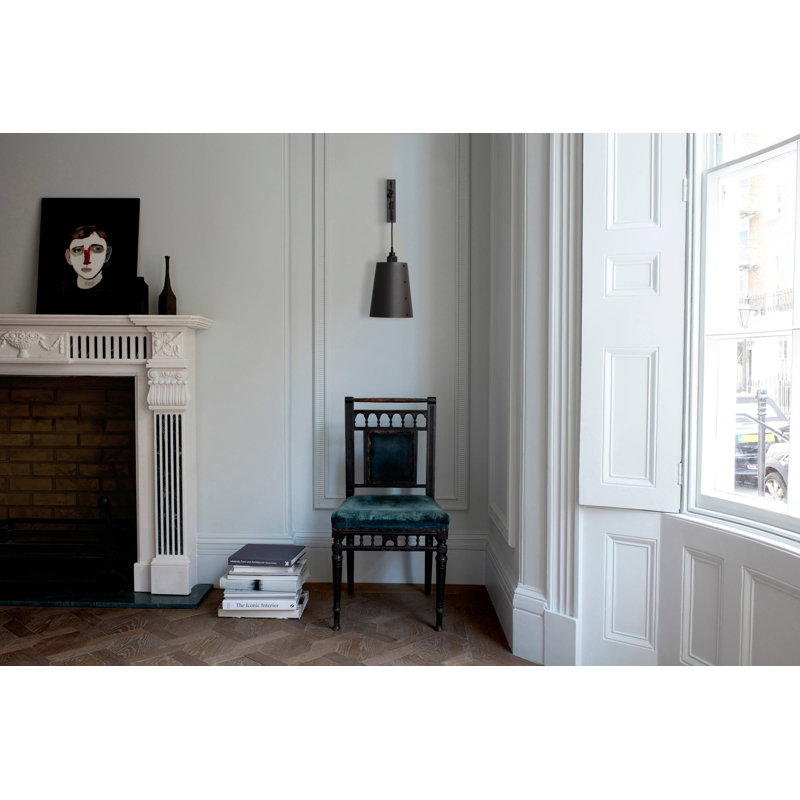 1 - Light Armed Sconce, Graphite/Brass, 10.2 x 8.3