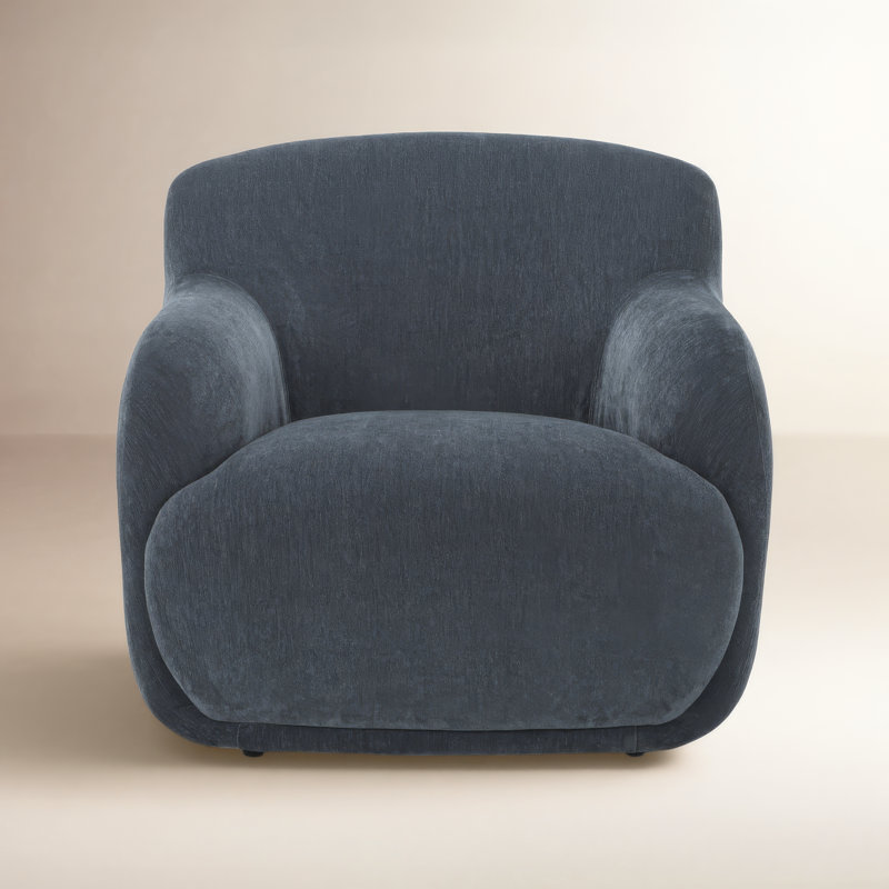 Laci Lounge Chair, Slate Blue Chenille