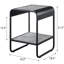 Table de bout à 1 tablette avec base en métal Ample Space