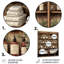 Articles de toilette bruns et blancs rétro - articles de toilette en métal-1091440744