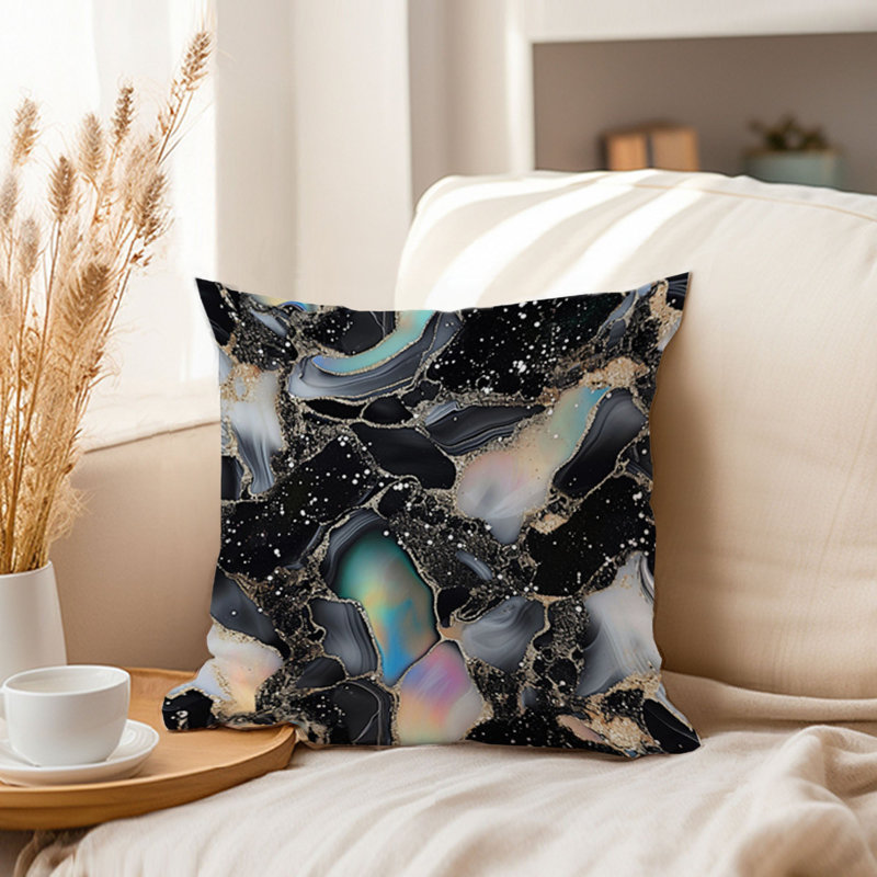 Abstract Multicolor Geode Crystals Marble VI Modern