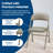 Latitude Run® Sudden Comfort Deluxe Chicory Lace Vinyl Padded Folding Chair, (Set of 4)