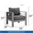 2-Pack 28" All-Weather Metal Patio Armchairs With Thick Cushions-31126699-31126703