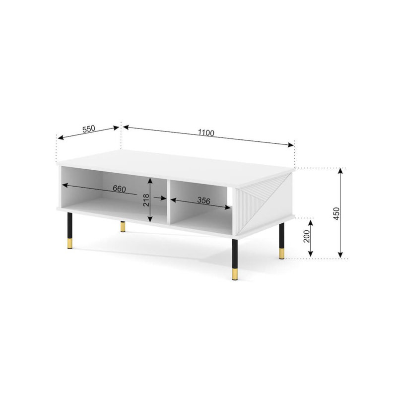 Biancha Coffee Table, White