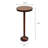 Jilyn Small Pedestal End Table Metal Base Side Table, Drinking Table w/ Scratching Distressed Finish