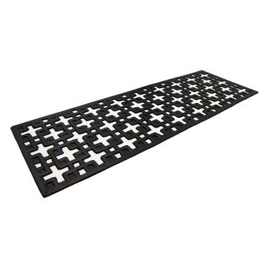 Fus First Your Safety Outdoor Rubber Stair Tread - 4x32-inch Textured Non-Slip Mat for Staircase - Heavy Duty Anti Skid Strip for Outside Use - 5 Blac