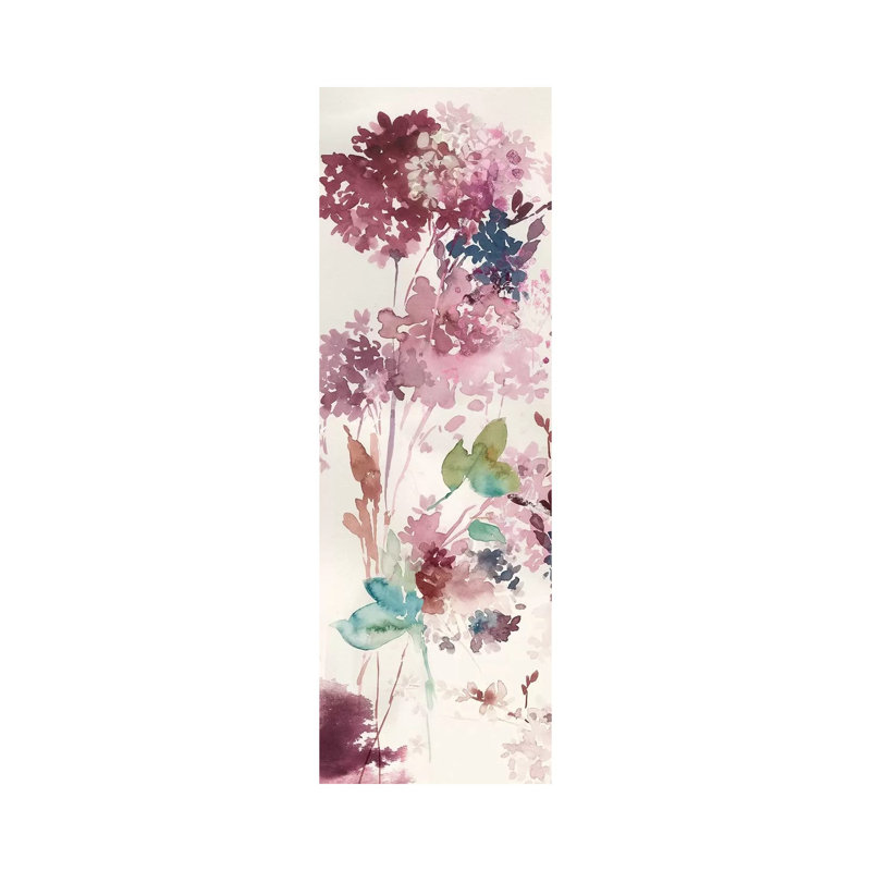 Sweet Hydrangea IV by Asia Jensen - Wrapped Canvas Panoramic Painting, 182.88 cm H x 60.96 cm W
