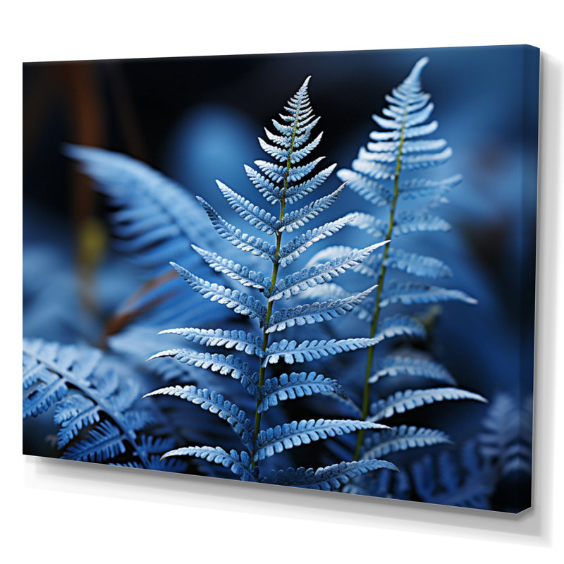 " Ferns Sapphire Tranquillity ", H 16 po x l 32 po, Toile tendue