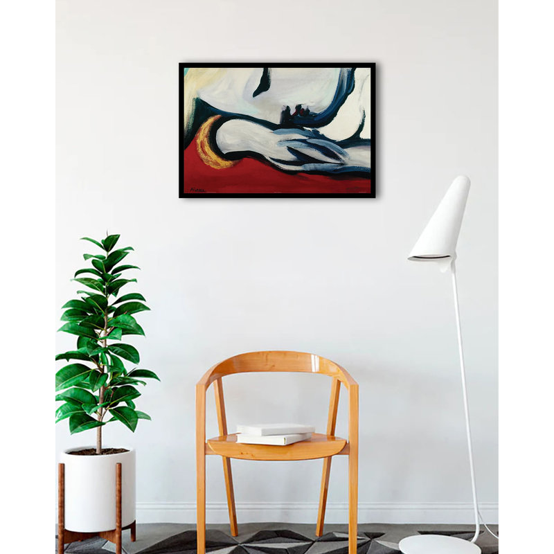 «The Rest» par Pablo Picasso - reproduction d'art, H 26,5 po x l 38,5 po x P 1,25 po, Papier encadré noir