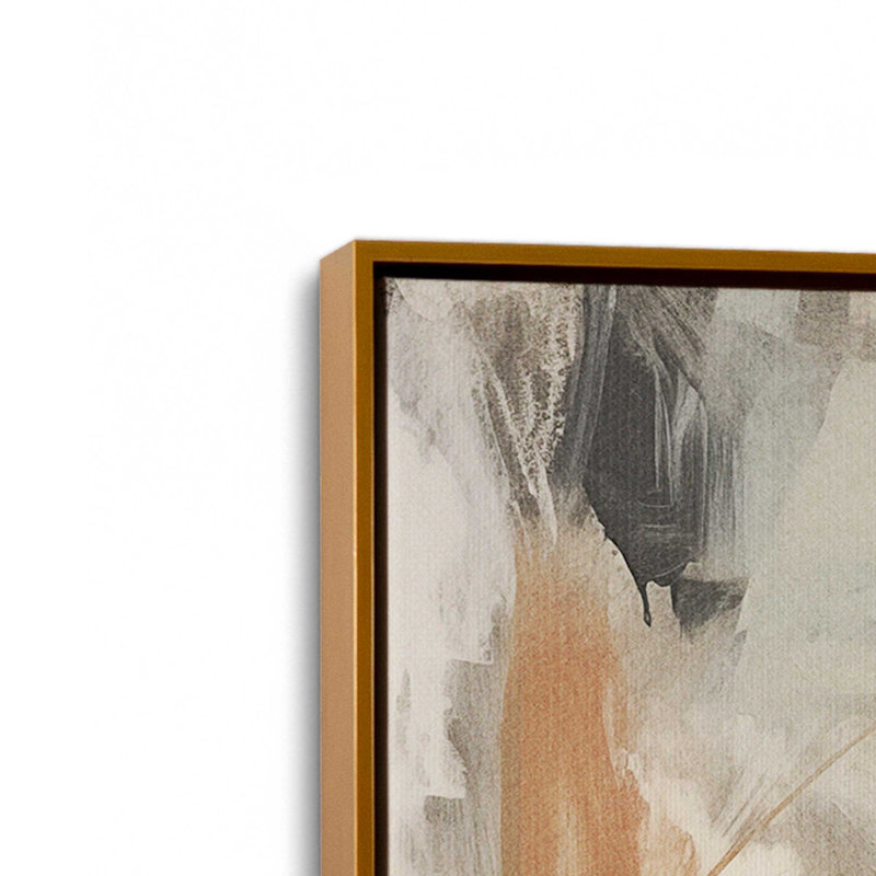 Chaotic Crescendo I Canvas Print, 32.75" H x 32.75" W x 1.75" D, Polished Gold Floater Framed