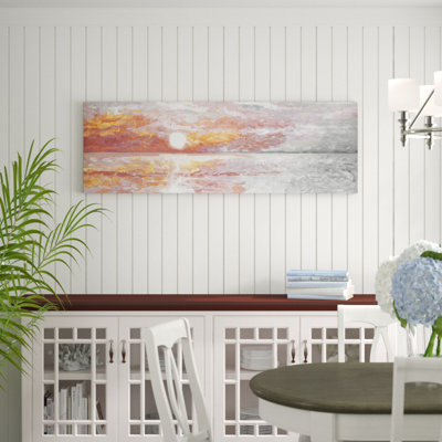 «Deep Red Sunset» par Parvez Taj, reproduction d'art sur toile tendue