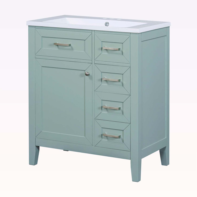 30" Bathroom Vanity with Sink Combo, Green