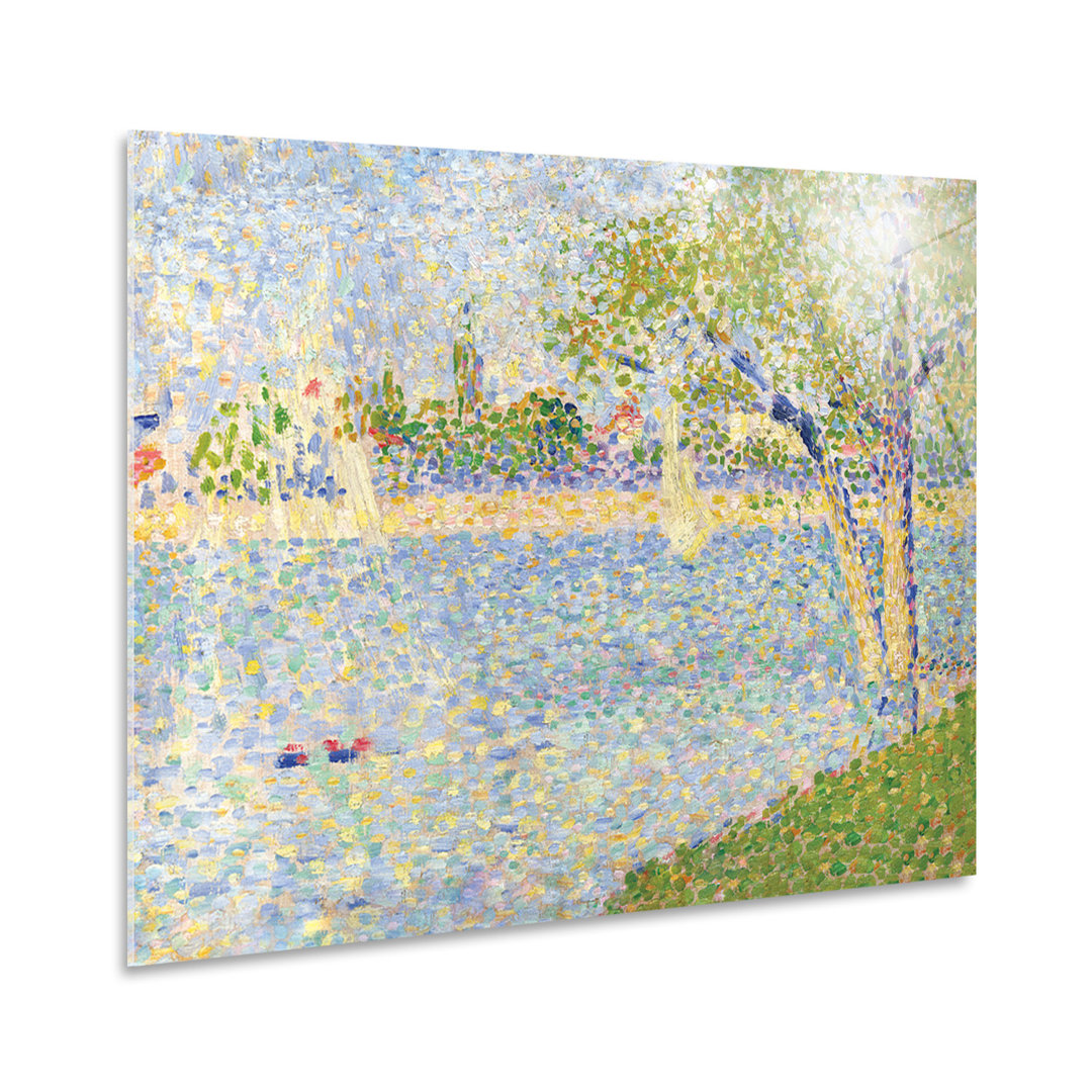 Gerahmtes Leinwandbild The Seine Seen From The Grande Jatte von George Seurat