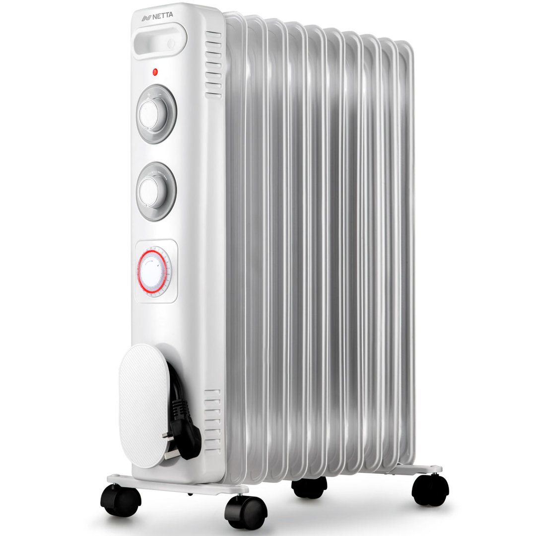 NETTA 8525 BTU Electric Radiator Space Heater with Adjustable Thermostat
