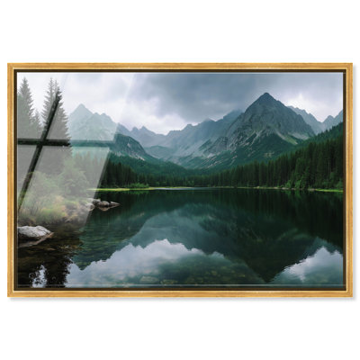 Mountain Mirror I High-Gloss Frameless Acrylic Glass Wall Art Landscape & Nature Print by Oliver Gal, Ready to Hang, 15 x 10