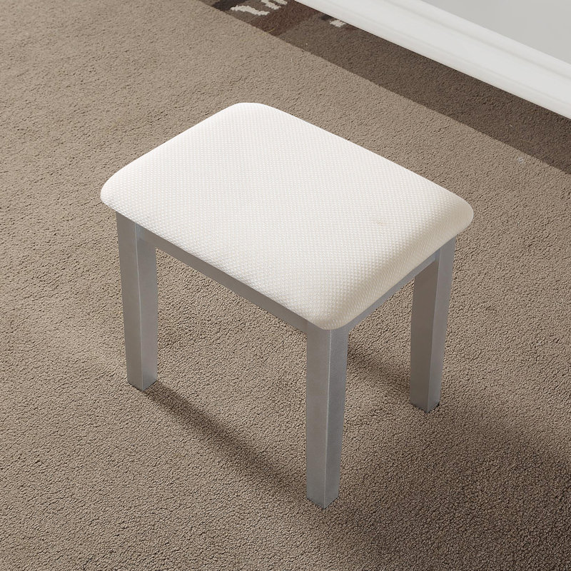 Ensemble coiffeuse et tabouret de maquillage Moniys, Silver