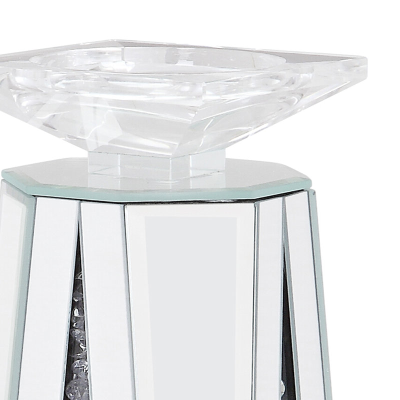 13.5'' H Mirrored Tabletop Candlestick