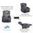 Upholstered Power Reclining Home Theater Seat with Cup Holder