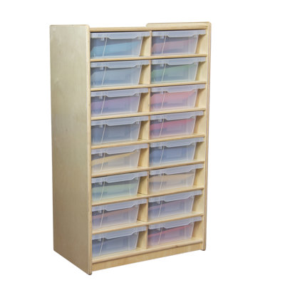 (16) Unité de rangement pour papier à lettres avec plateaux translucides