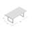 Laderrian Rectangular Wood Metal Outdoor Coffee Table , 48'' in. W 24'' in. D