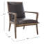 Chaise avec accoudoirs en similicuir 28,7 "Carmel