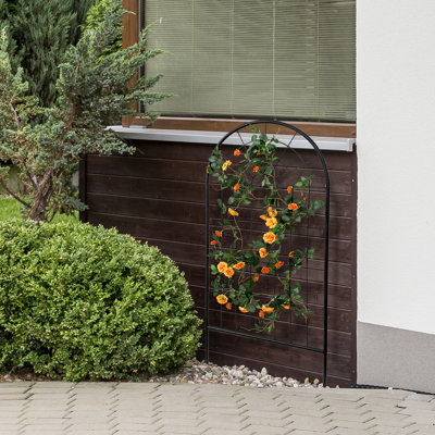 4 Foot Matte Black Garden Lattice Trellis