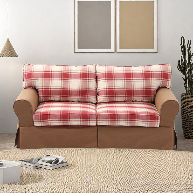 Simple Creative Pastoral Style Sofa Upholstered 90.5'' Sofa