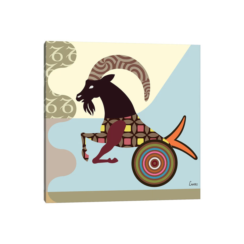 Capricorn Zodiac by Lanre Studio - Wrapped Canvas Gallery-Wrapped Canvas Giclée, 30.48cm H x 30.48cm W