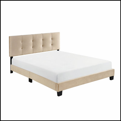 Luxueux lit rembourré en velours avec une fabrication robuste et une conception élégante pour un sommeil confortable et un attrait esthétique.