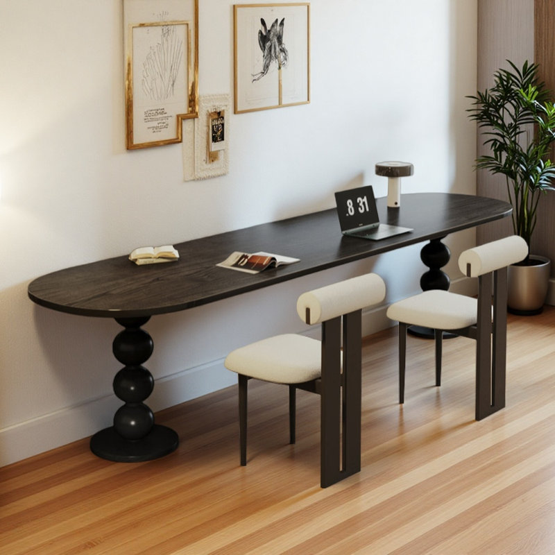 Solid Wood Rectangular Writing Desk with Chair