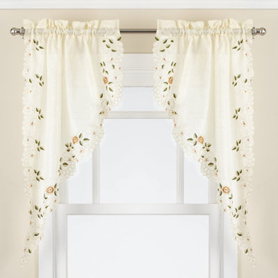 Kwame Rosemary 58" Swag Kitchen Curtain Set